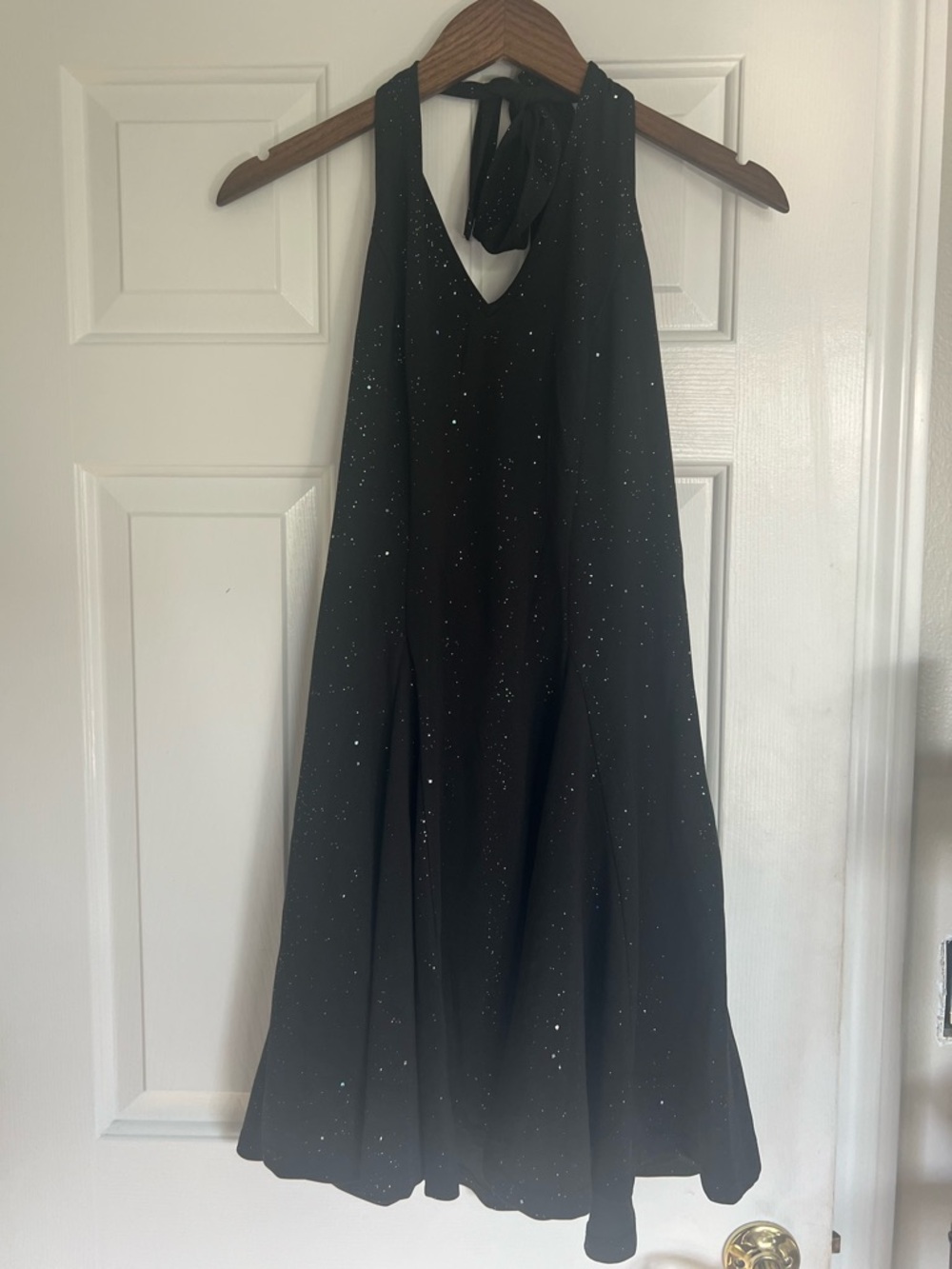 HomRain Halter Black Sparkly Cocktail Party Dress. NWT.  Size large. - Picture 4 of 11
